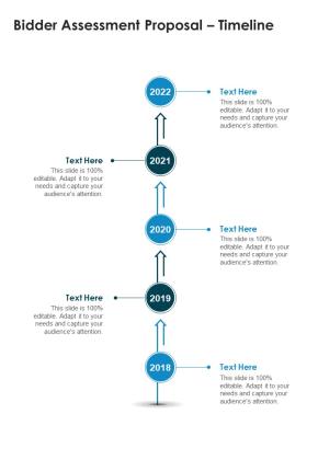 Bidder Assessment Proposal Timeline One Pager Sample Example Document Slide01