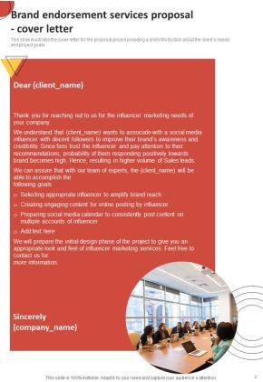 Brand Endorsement Services Proposal Example Document Report Doc Pdf Ppt Slide02