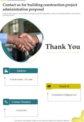 Building Construction Project Administration Proposal Example Document Report Doc Pdf Ppt Slide21