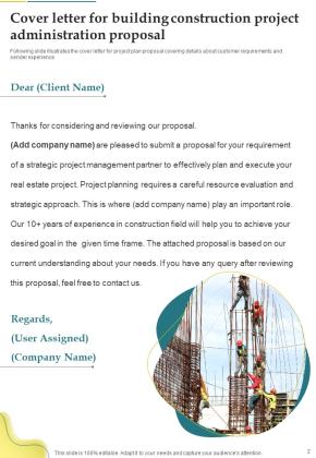 Building Construction Project Administration Proposal Example Document Report Doc Pdf Ppt Slide02