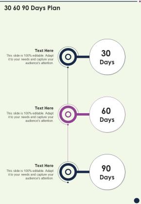 Business Consulting Service Proposal 30 60 90 Days Plan One Pager Sample Example Document Slide01