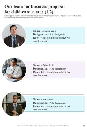 Business Proposal For Child Care Center Example Document Report Doc Pdf Ppt Slide11