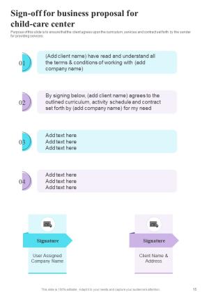 Business Proposal For Child Care Center Example Document Report Doc Pdf Ppt Slide15