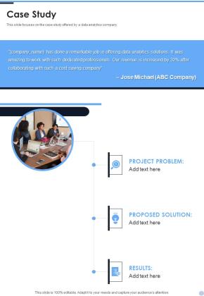 Case Study Proposal For Data Analysis In Research Project One Pager Sample Example Document Slide01