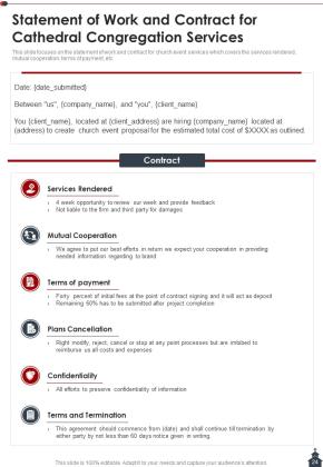 Cathedral Congregation Proposal Example Document Report Doc Pdf Ppt Slide24