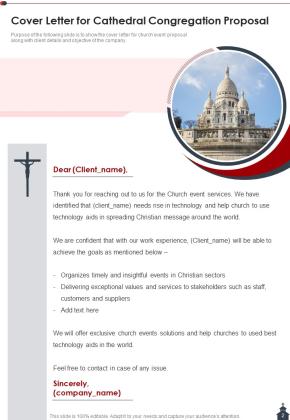 Cathedral Congregation Proposal Example Document Report Doc Pdf Ppt Slide02