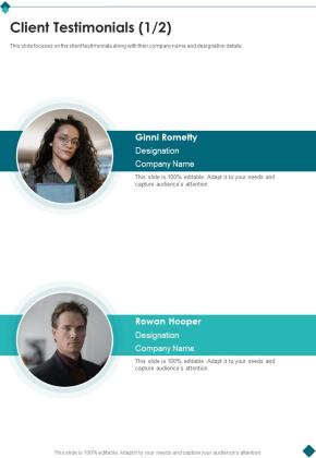 Co Sell Collaboration Proposal Client Testimonials One Pager Sample Example Document Slide01