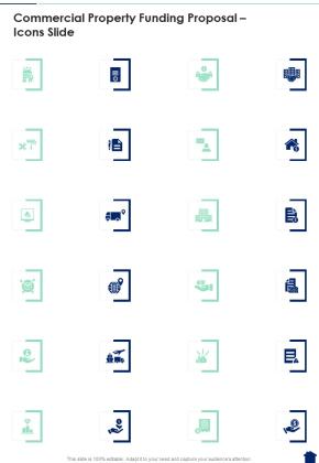 Commercial Property Funding Proposal Icons Slide One Pager Sample Example Document Slide01