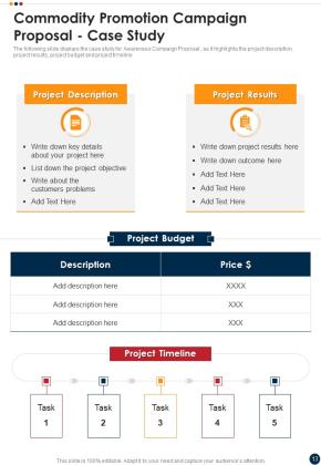 Commodity Promotion Campaign Proposal Example Document Report Doc Pdf Ppt Slide13