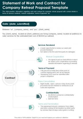 Company Retreat Proposal Template Example Document Report Doc Pdf Ppt