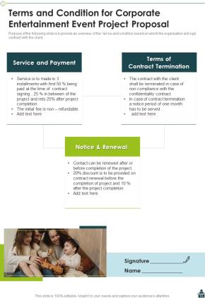 Corporate Entertainment Event Project Proposal Example Document Report Doc Pdf Ppt Slide15