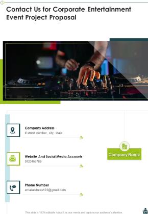 Corporate Entertainment Event Project Proposal Example Document Report Doc Pdf Ppt Slide17