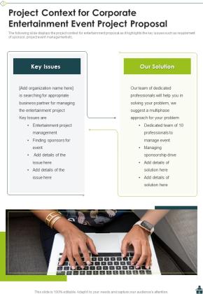 Corporate Entertainment Event Project Proposal Example Document Report Doc Pdf Ppt Slide04