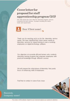 Cover Letter For Proposal For Staff Apprenticeship Program One Pager Sample Example Document Slide02