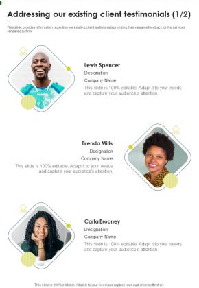 Creating Corporate Branding Marketing Strategies Addressing Our Existing One Pager Sample Example Document Slide01
