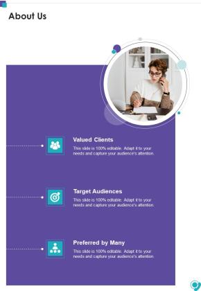 Customer Service Center Proposal About Us One Pager Sample Example Document Slide01