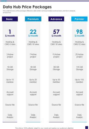 Data Hub Price Packages One Pager Sample Example Document Slide01