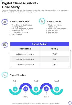 Digital Client Assistant Case Study One Pager Sample Example Document Slide01