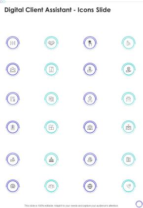 Digital Client Assistant Icons Slide One Pager Sample Example Document Slide01