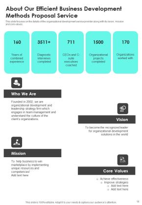 Efficient Business Development Methods Proposal Example Document Report Doc Pdf Ppt Slide16