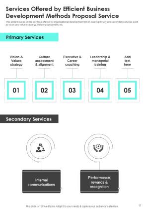 Efficient Business Development Methods Proposal Example Document Report Doc Pdf Ppt Slide17