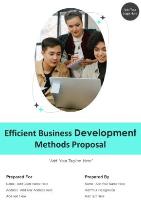 Efficient Business Development Methods Proposal Example Document Report Doc Pdf Ppt Slide01