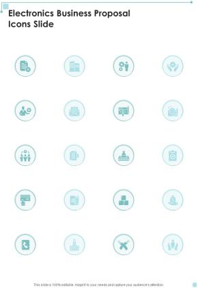 Electronics Business Proposal Icons Slide One Pager Sample Example Document Slide01
