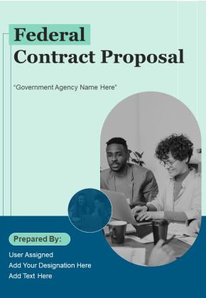 Federal Contract Proposal One Pager Sample Example Document Slide01