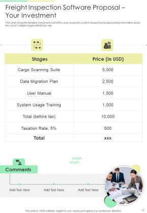 Freight Inspection Software Proposal Example Document Report Doc Pdf Ppt Slide12