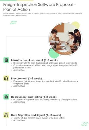 Freight Inspection Software Proposal Plan Of Action One Pager Sample Example Document Slide01
