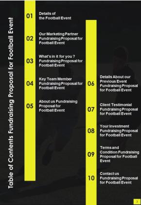 Fundraising Proposal For Football Event Example Document Report Doc Pdf Ppt Slide03