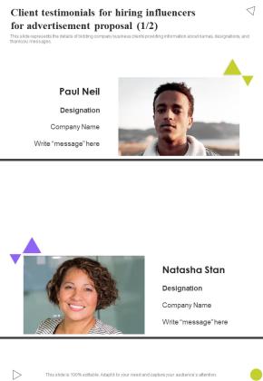 Hiring Influencers For Advertisement Proposal Example Document Report Doc Pdf Ppt Slide19