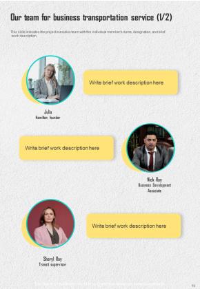 Hiring Proposal For Business Transportation Service Example Document Report Doc Pdf Ppt Slide16