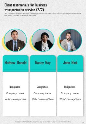 Hiring Proposal For Business Transportation Service Example Document Report Doc Pdf Ppt Slide21