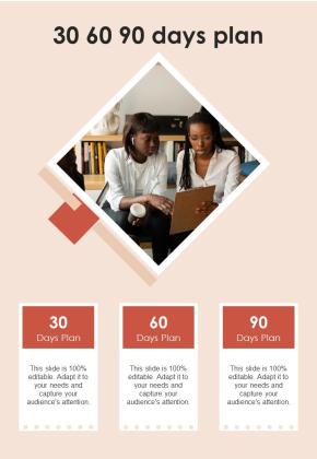 Historical Fiction Book Proposal 30 60 90 Days Plan One Pager Sample Example Document Slide01