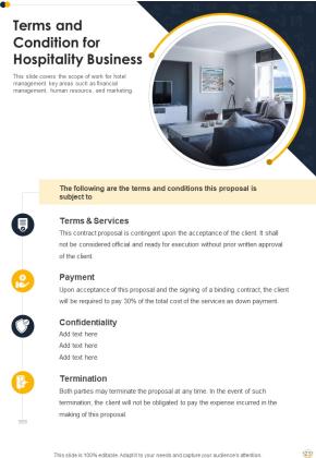 Hospitality Business Agreement Proposal Example Document Report Doc Pdf Ppt Slide23