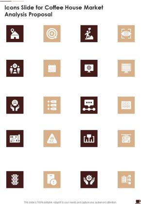 Icons Slide For Coffee House Market Analysis Proposal One Pager Sample Example Document Slide01