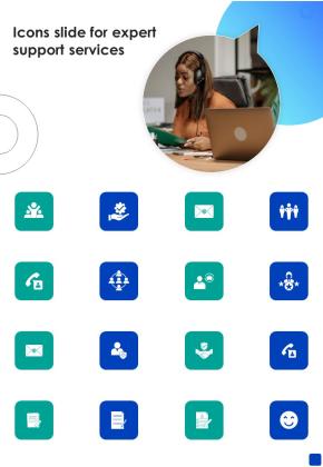 Icons Slide For Expert Support Services One Pager Sample Example Document Slide01