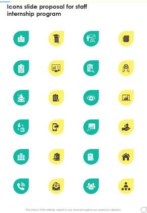 Icons Slide Proposal For Staff Internship Program One Pager Sample Example Document Slide01