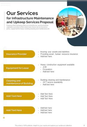 Infrastructure Maintenance And Upkeep Services Proposal Example Document Report Doc Pdf Ppt Slide05