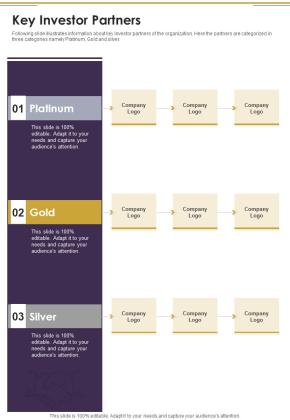 Key Investor Partners Template 366 One Pager Documents Slide01