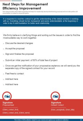 Management Efficiency Improvement Proposal Example Document Report Doc Pdf Ppt Slide25