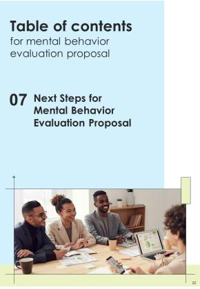 Mental Behavior Evaluation Proposal Example Document Report Doc Pdf Ppt Slide22