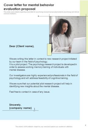 Mental Behavior Evaluation Proposal Example Document Report Doc Pdf Ppt Slide02