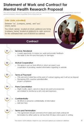 Mental Health Research Proposal Example Document Report Doc Pdf Ppt Slide22