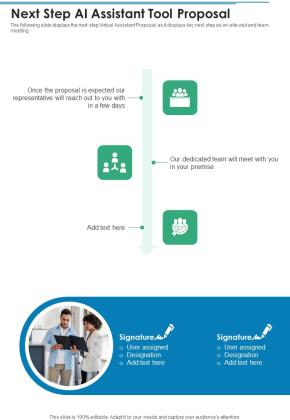 Next Step AI Assistant Tool Proposal One Pager Sample Example Document Slide01