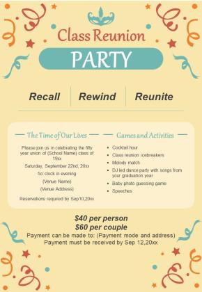 One Pager Newsletter For Alumni Gathering PDF Document PPT Template Slide02