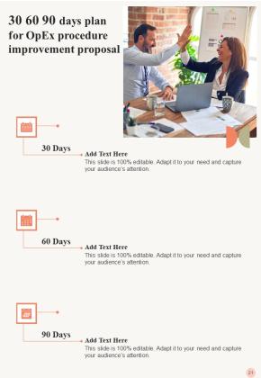 Opex Procedure Improvement Proposal Example Document Report Doc Pdf Ppt Example Document Report Doc Pdf Ppt Slide21