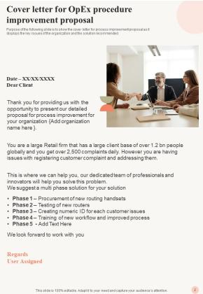 Opex Procedure Improvement Proposal Example Document Report Doc Pdf Ppt Example Document Report Doc Pdf Ppt Slide02
