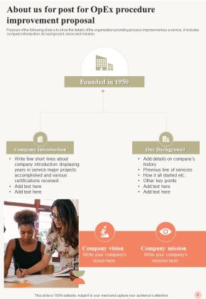 Opex Procedure Improvement Proposal Example Document Report Doc Pdf Ppt Example Document Report Doc Pdf Ppt Slide08
